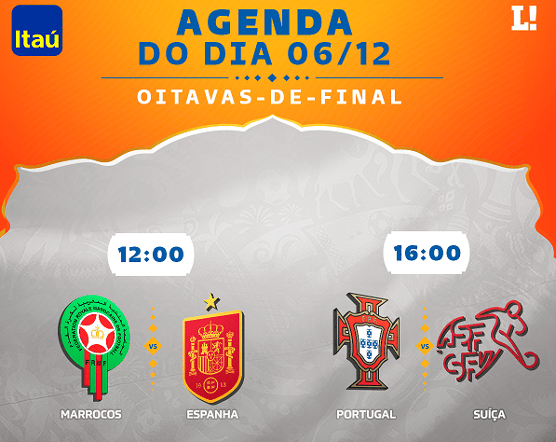 Agenda da Copa - 6/12