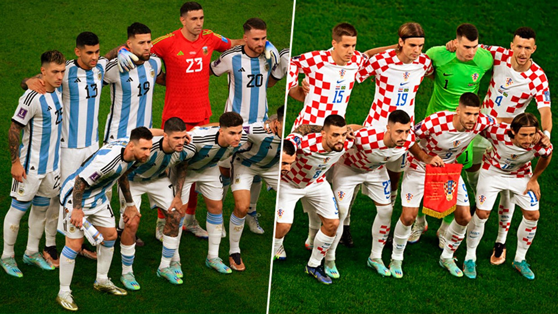 Montagem Argentina e Croacia