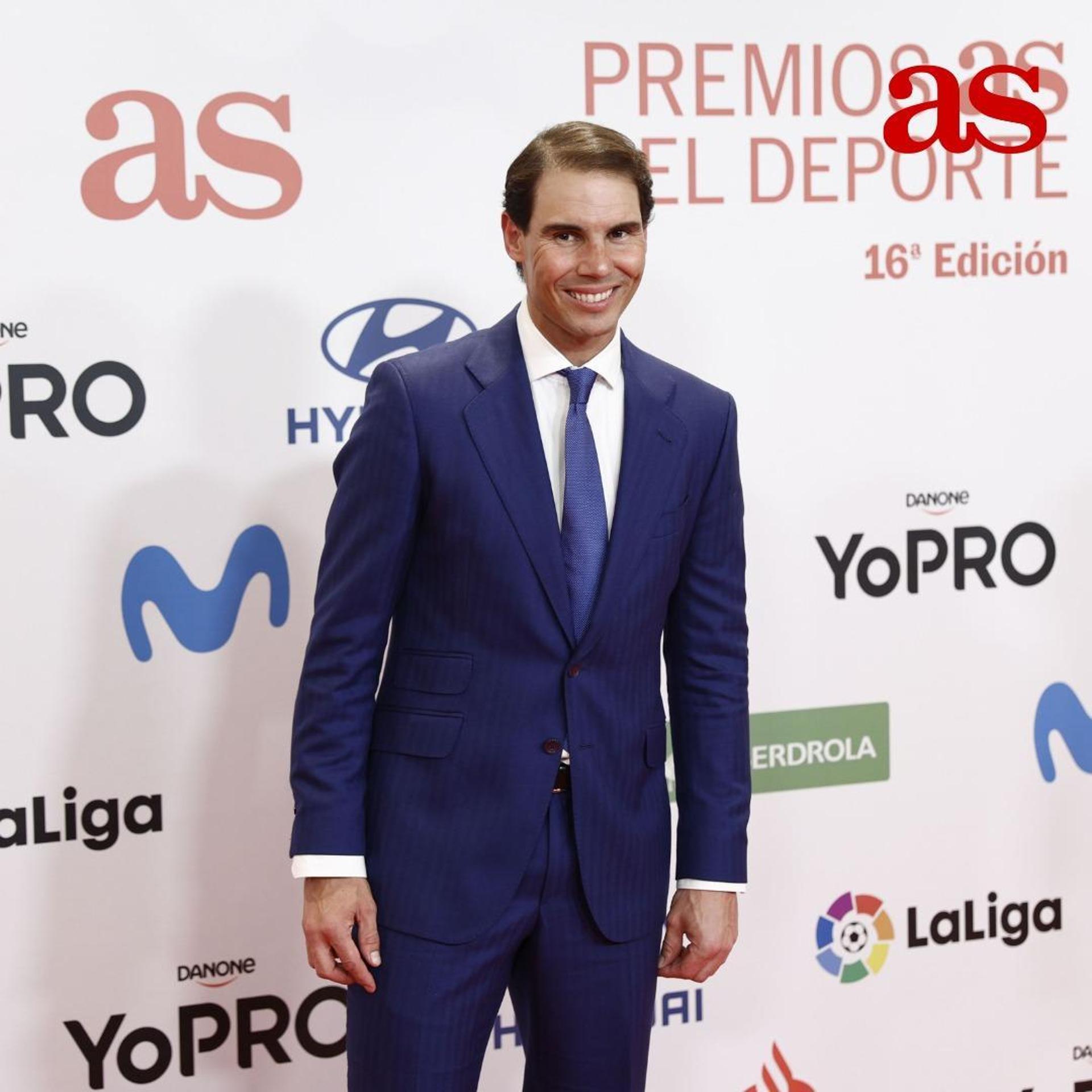 Rafael Nadal na chegada ao Prêmio AS