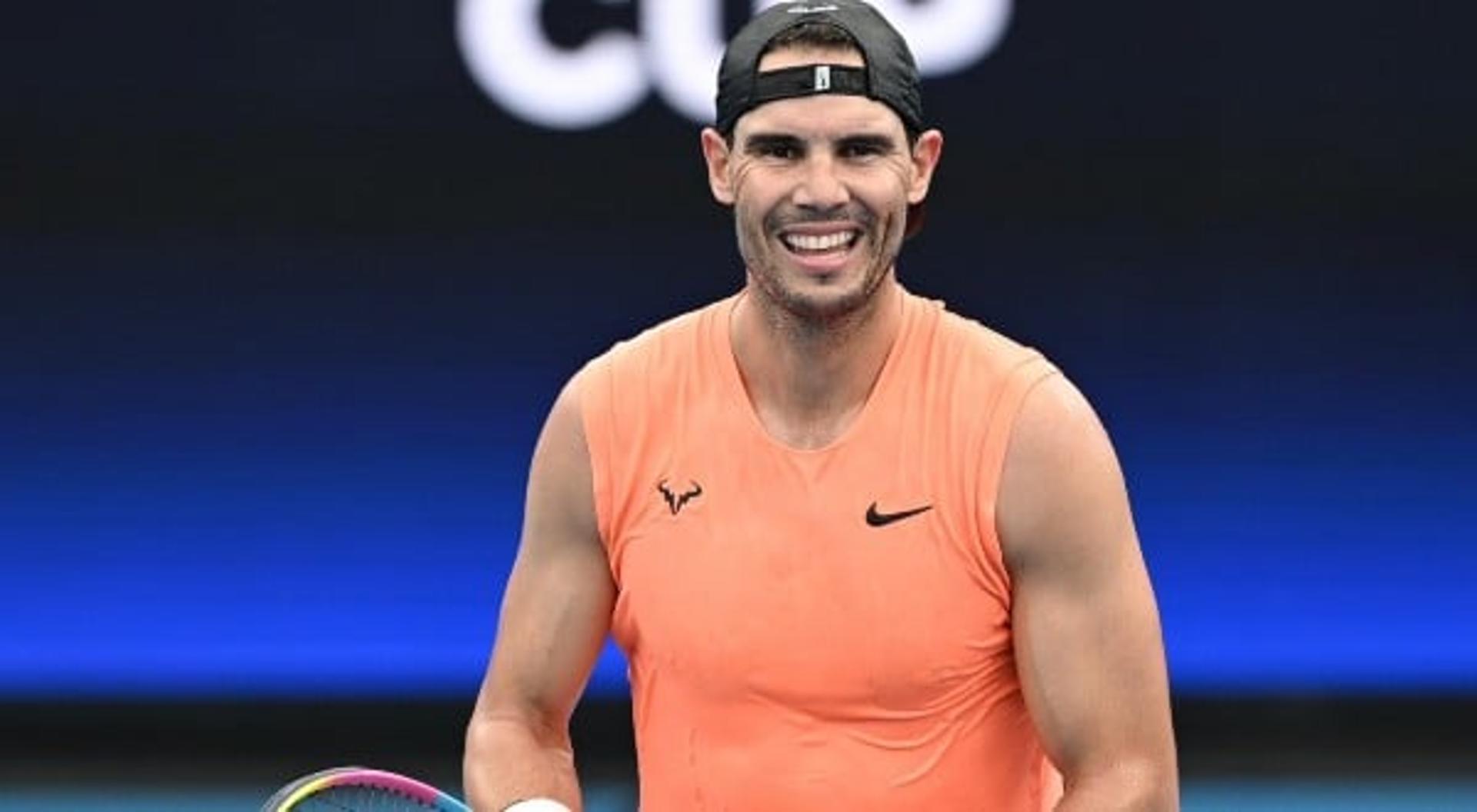 Rafael Nadal em primeiro treino em Sydney