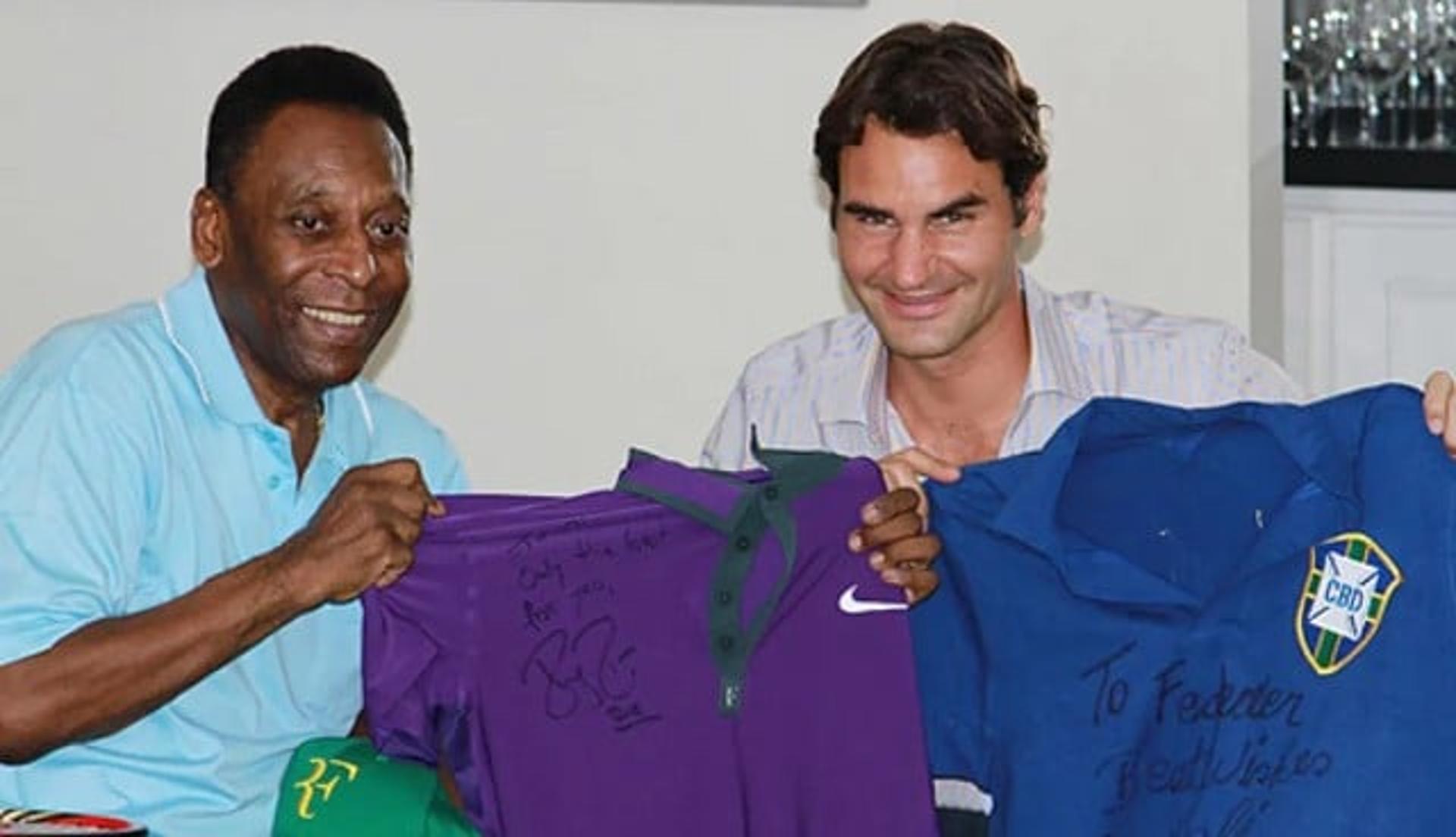 Roger Federer e Pelé em 2012