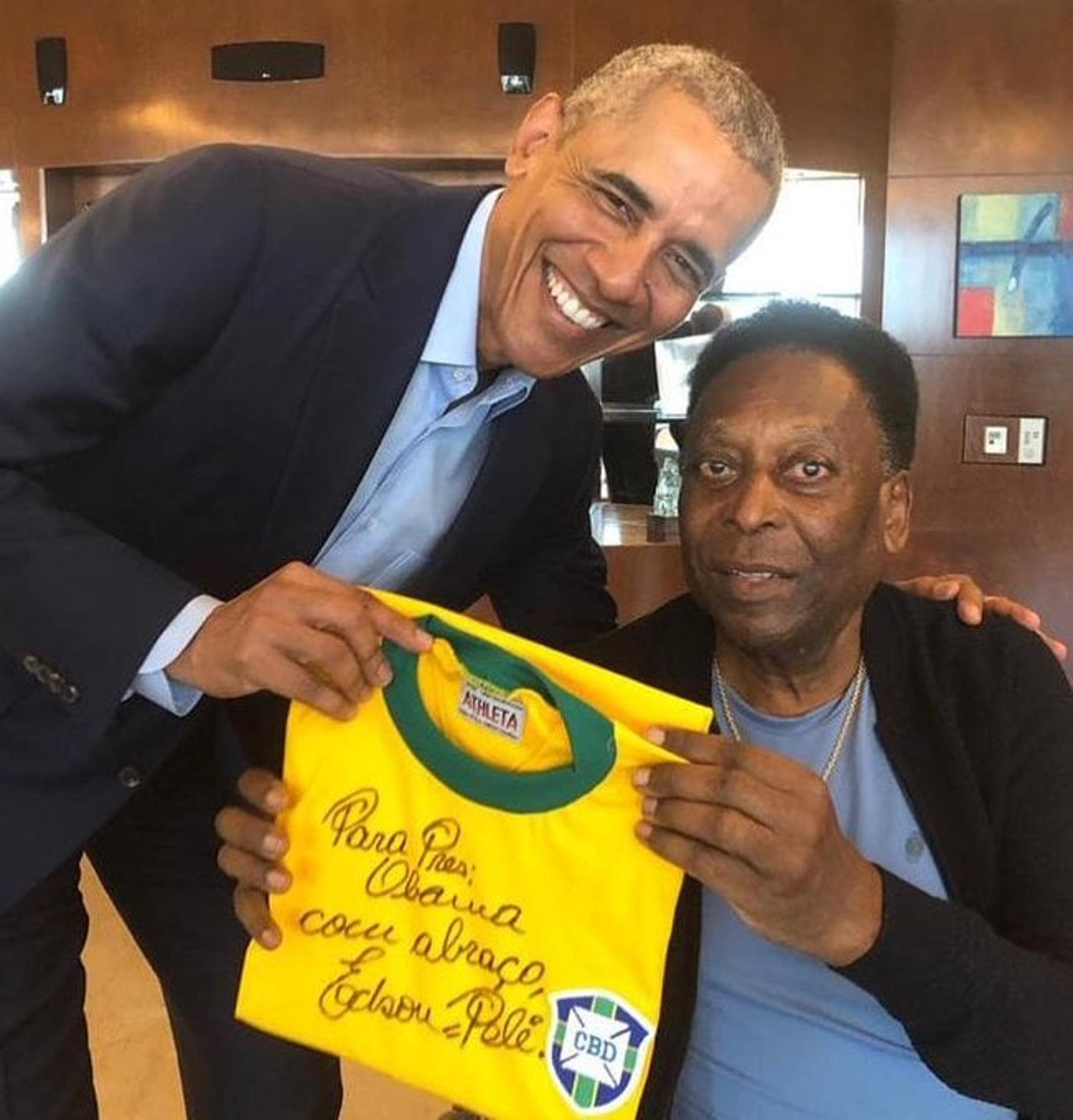 Pelé e Obama