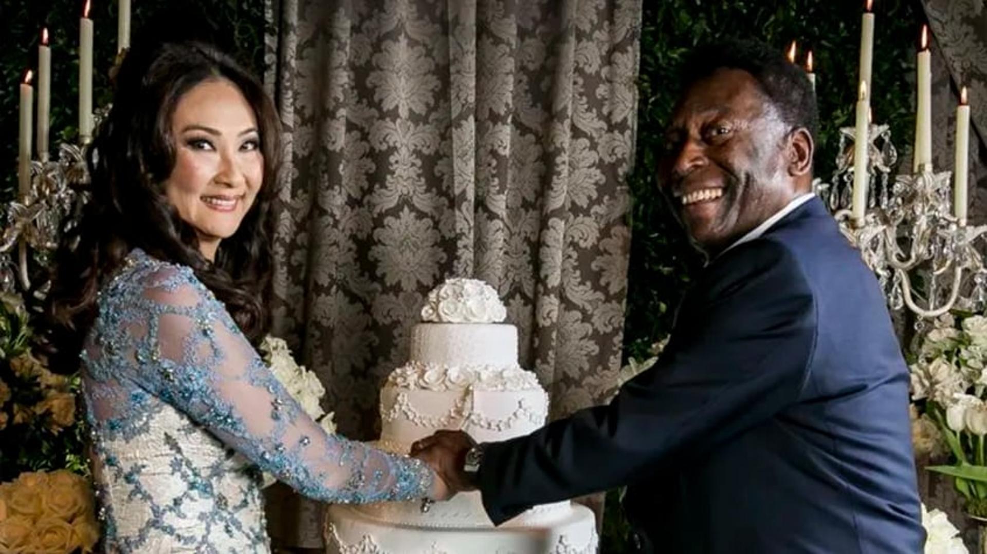 Pelé e Marcia Aoki