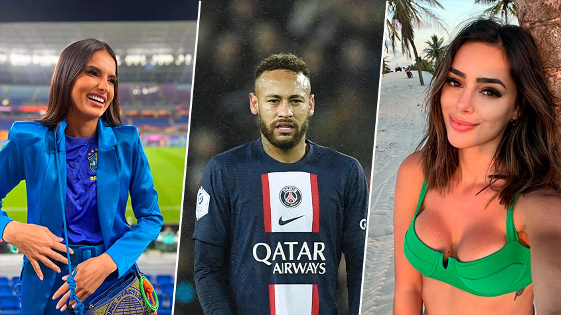 Montagem Neymar, Bruna Biancardi e Jéssica Turini