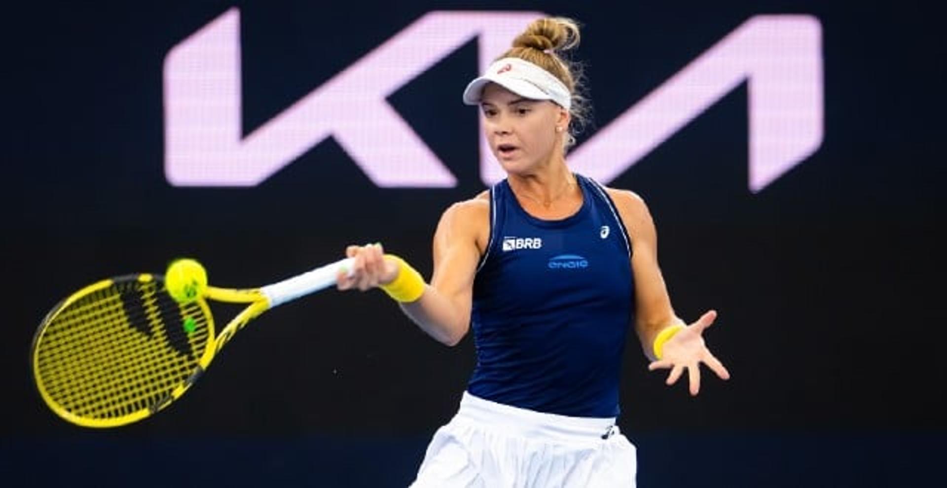 Laura Pigossi durante o quali do Australian Open