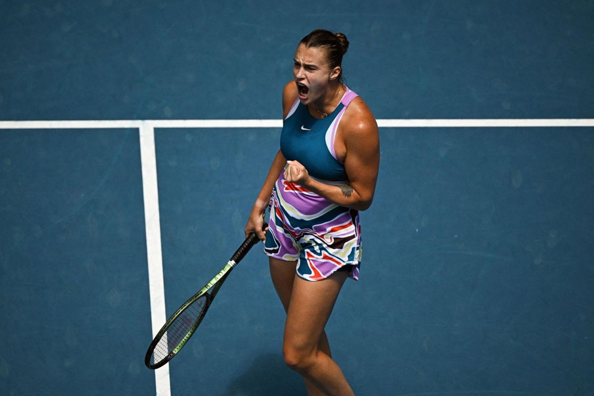 Aryna Sabalenka vibra com ida à semi na Austrália