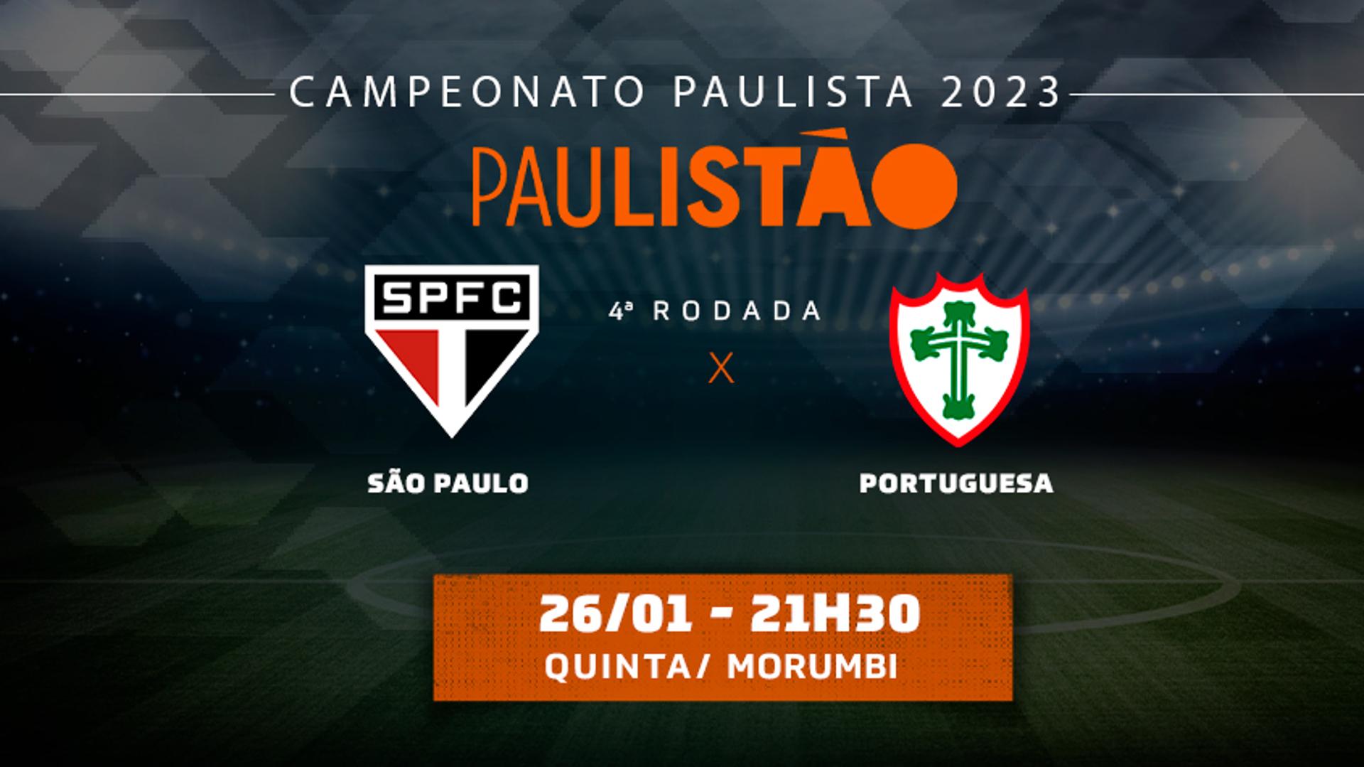 Tempo Real São Paulo x Portuguesa - 4 rodada paulistao