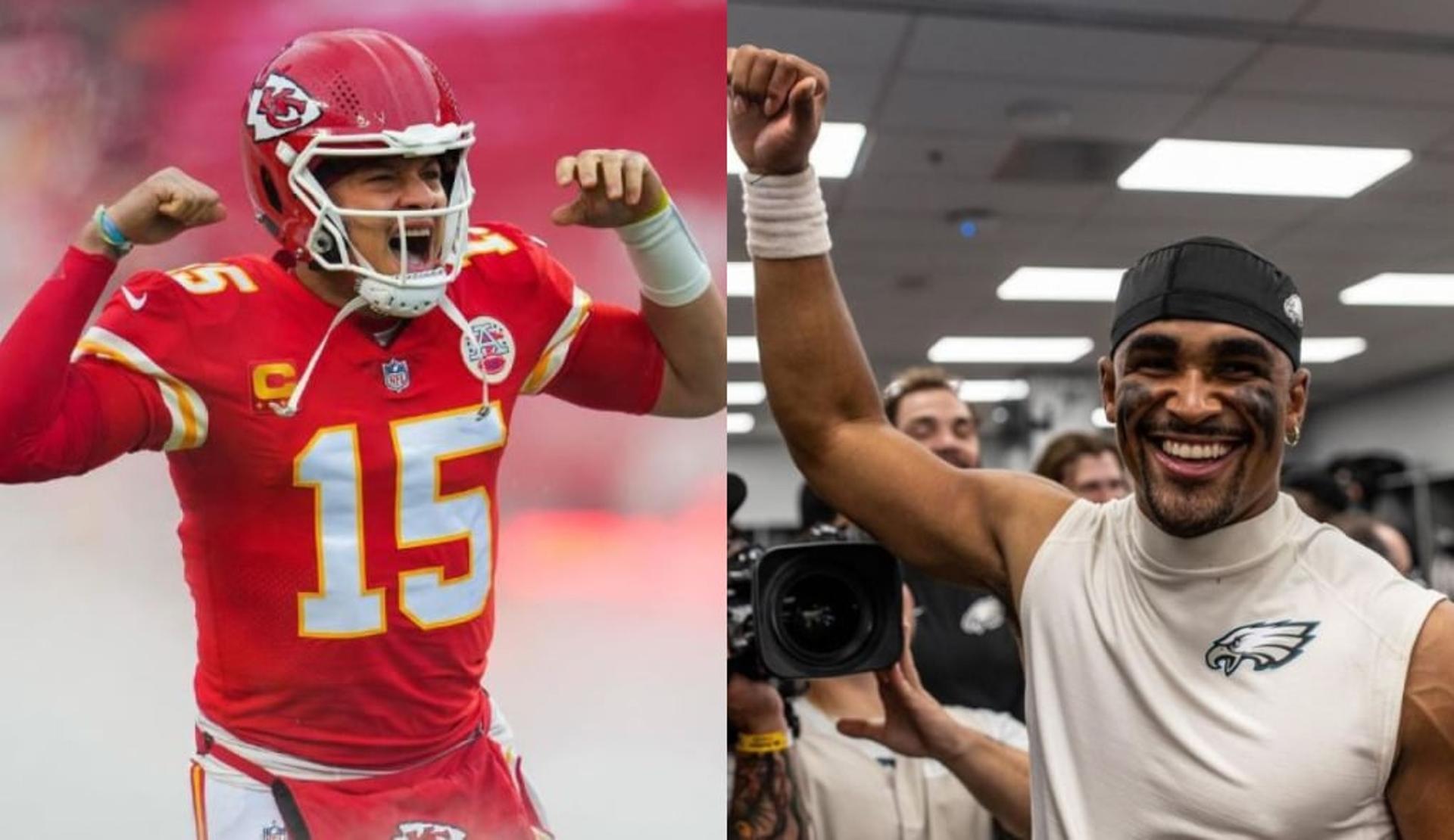 Patrick Mahomes e Jalen Hurts farão o primeiro duelo de QBs negros titulares do Super Bowl