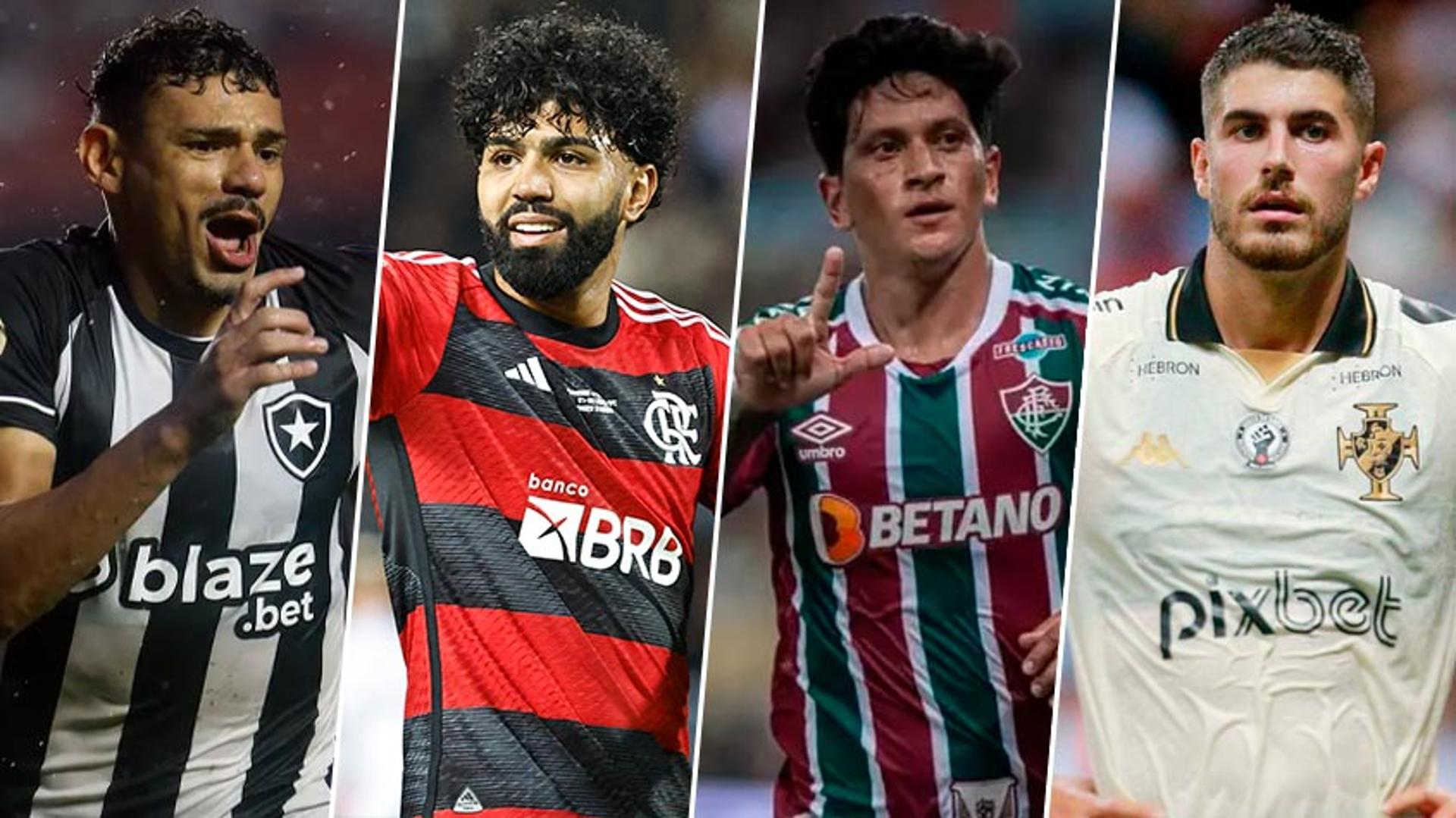 Tiquinho Soares, Gabigol, Cano e Pedro Raul