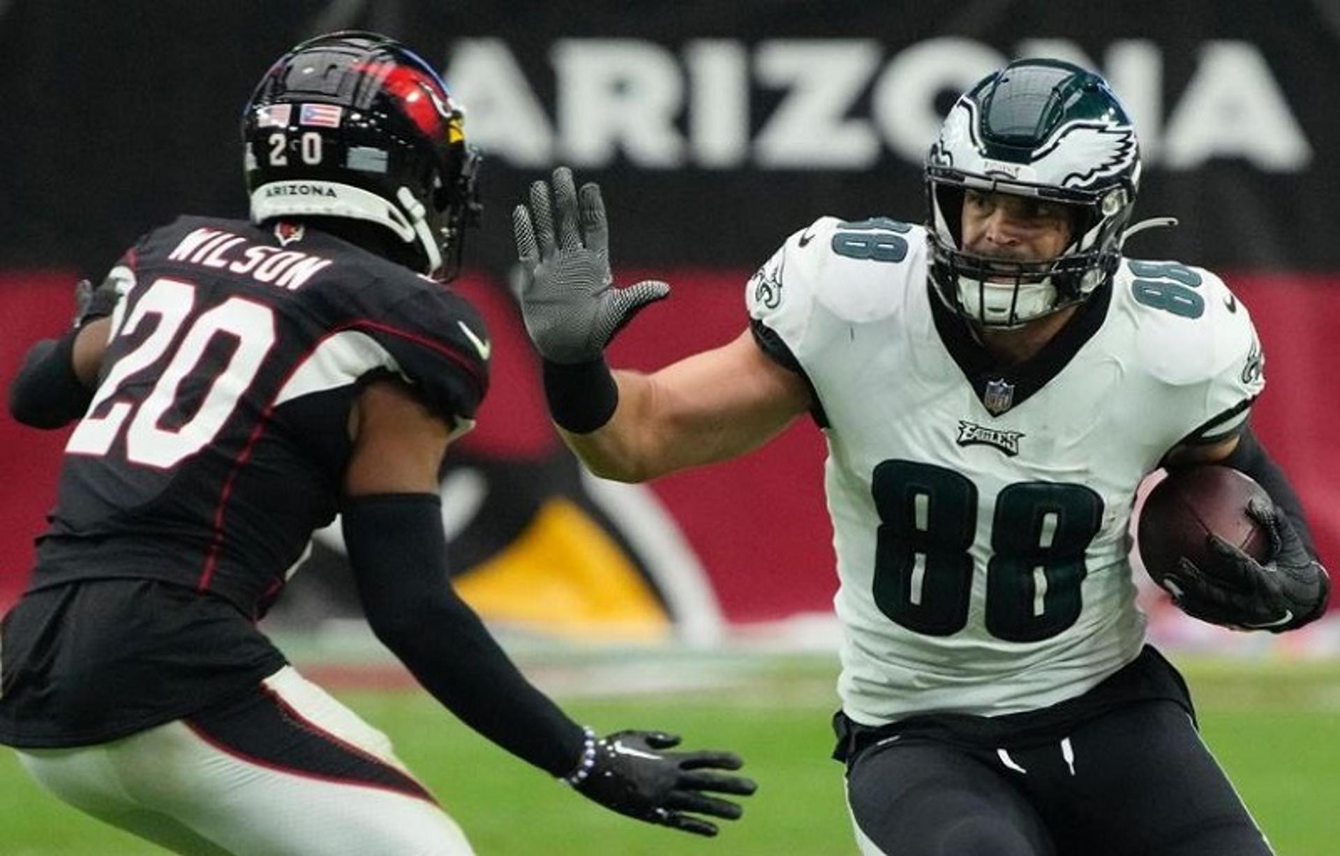 Dallas Goedert tem grande importância para o ataque dos Eagles