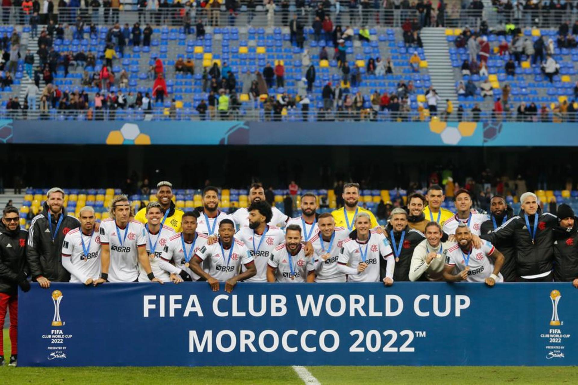 Flamengo Elenco Time Posado Poster Mundial de Clubes Terceiro Lugar 2023