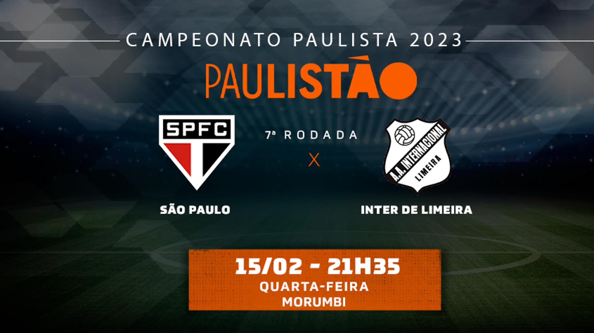 Tempo Real São Paulo x Inter de Limeira