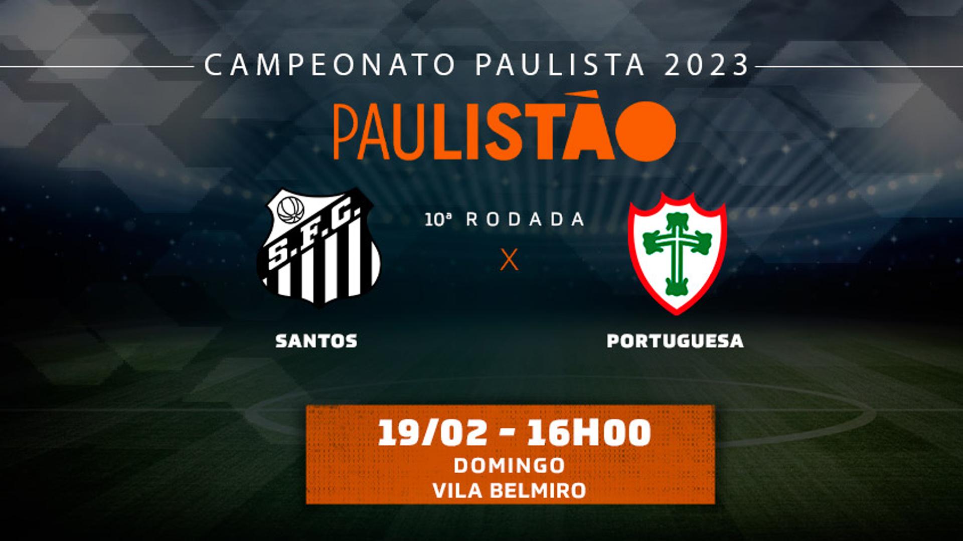Santos x Portuguesa Tempo Real Paulistao 10 rodada