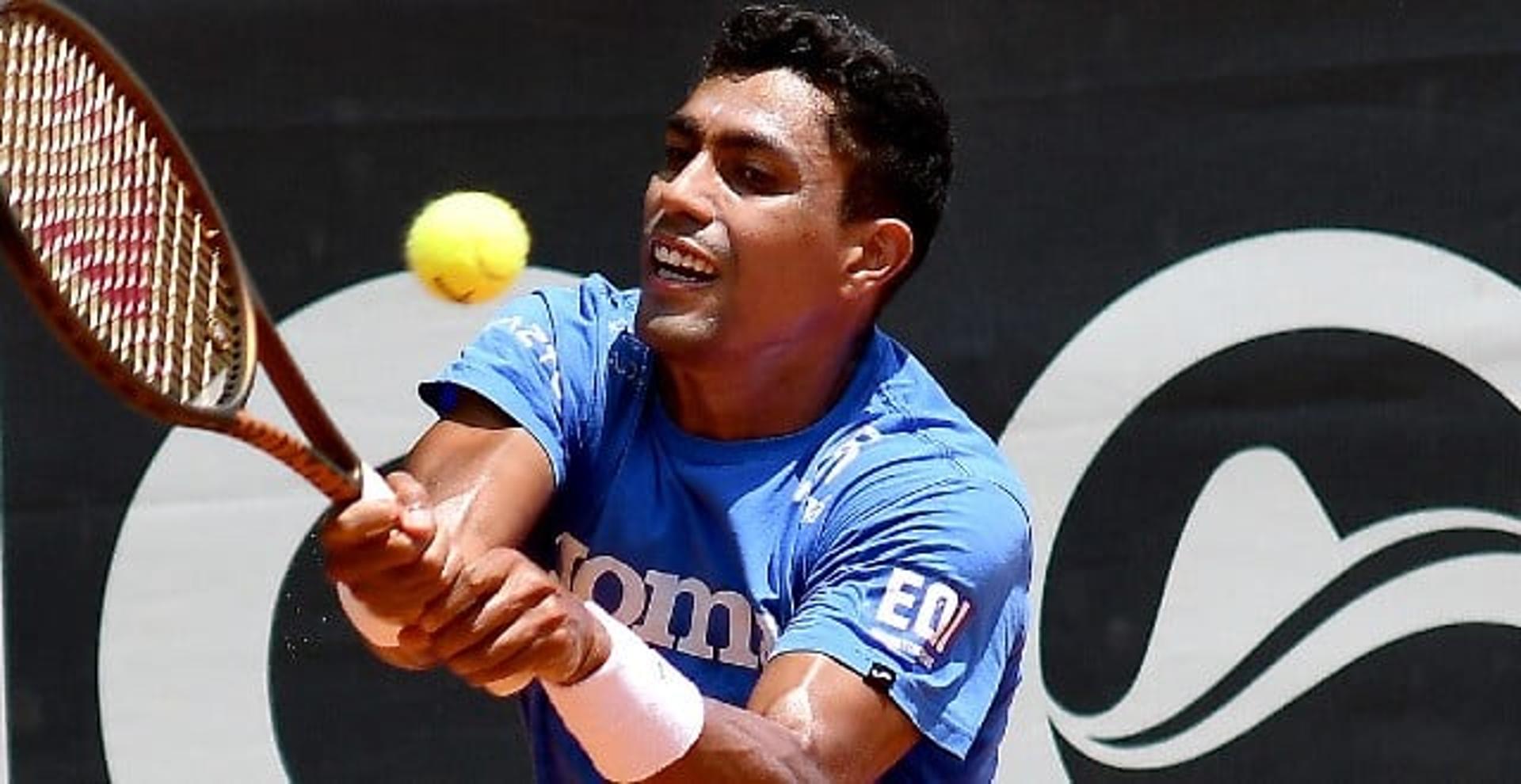 Thiago Monteiro em treino no Rio de Janeiro