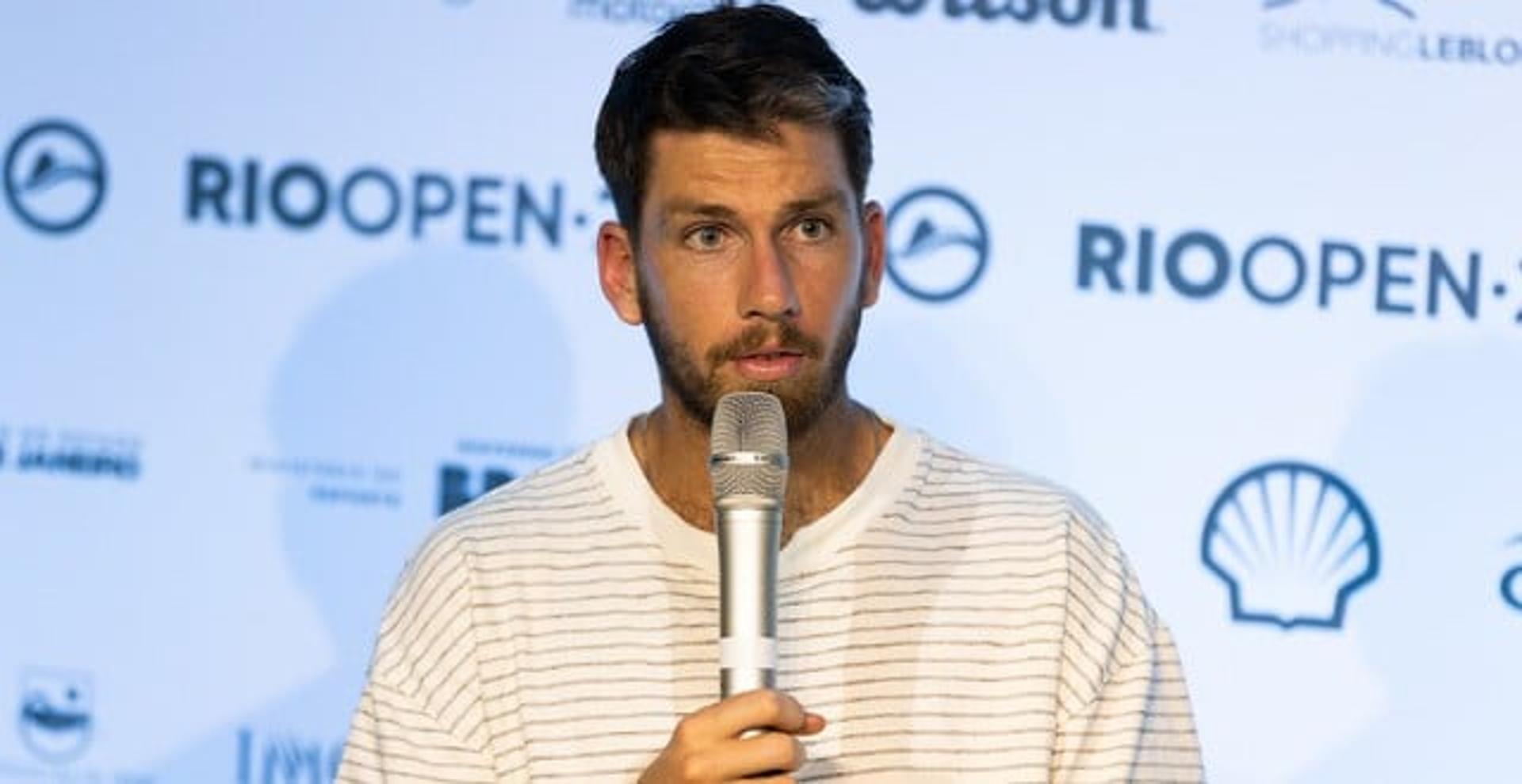 Cameron Norrie em coletiva de imprensa