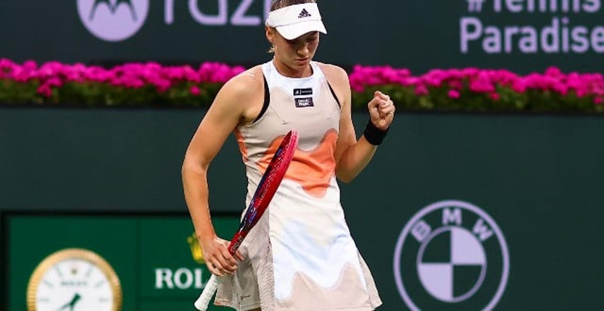 Elena Rybakina vibra com vitória na semi de Indian Wells