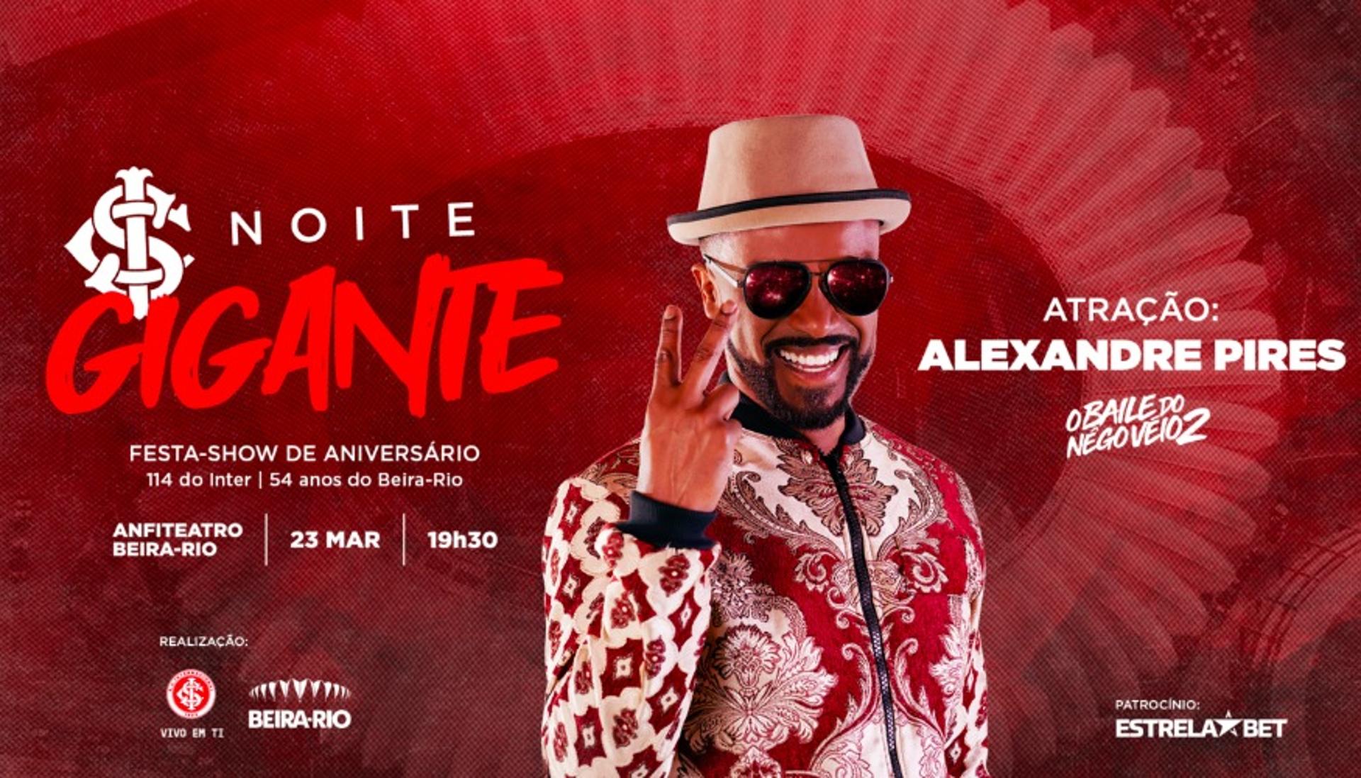 Festa de aniversário do Internacional com show de Alexandre Pires