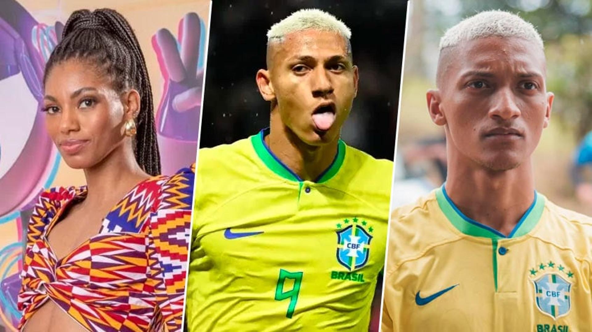 Montagem Tina e Richarlison