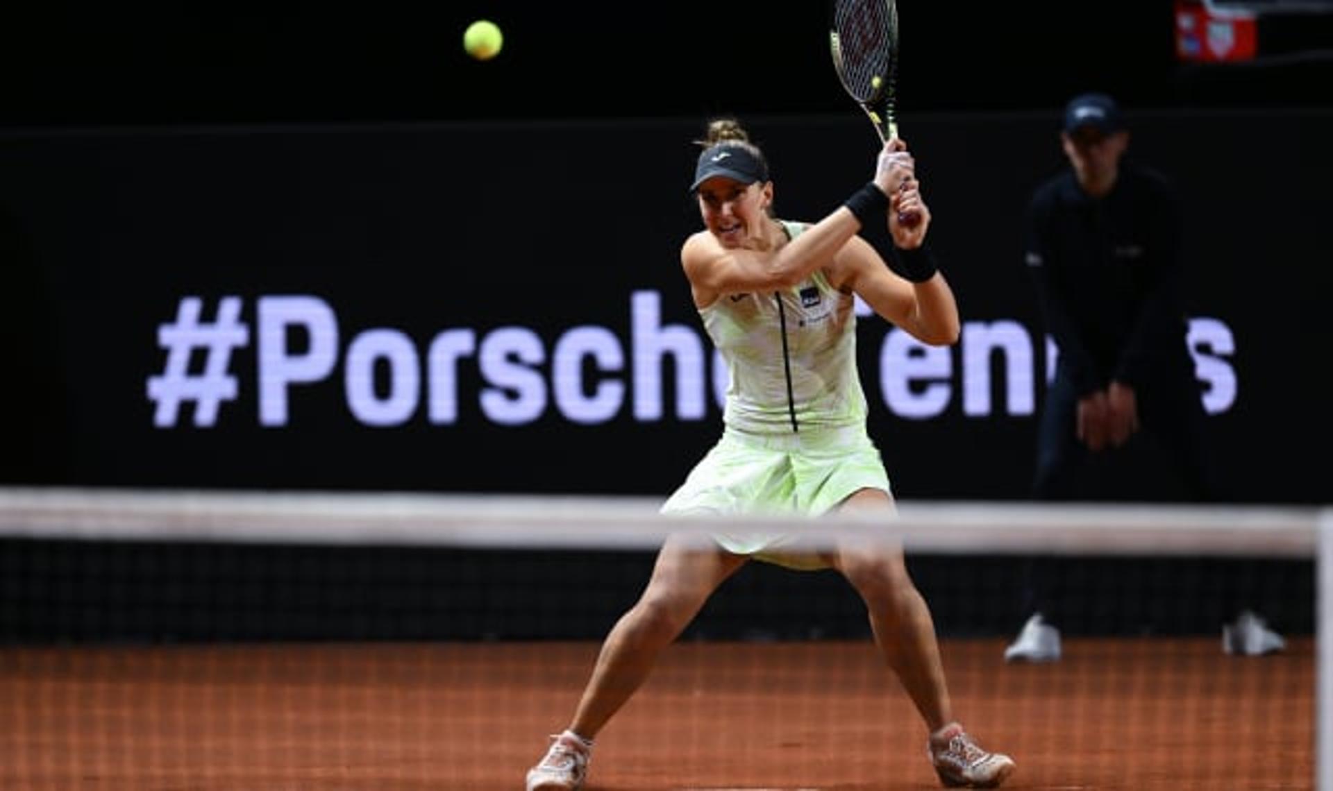 Beatriz Haddad Maia em ação pelo WTA de Stuttgart