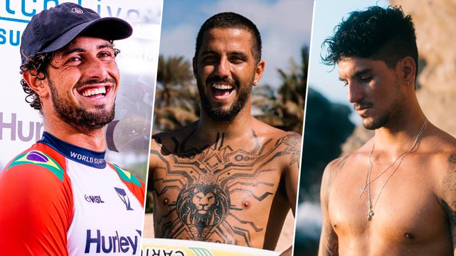 João Chianca, Filipe Toledo e Gabriel Medina