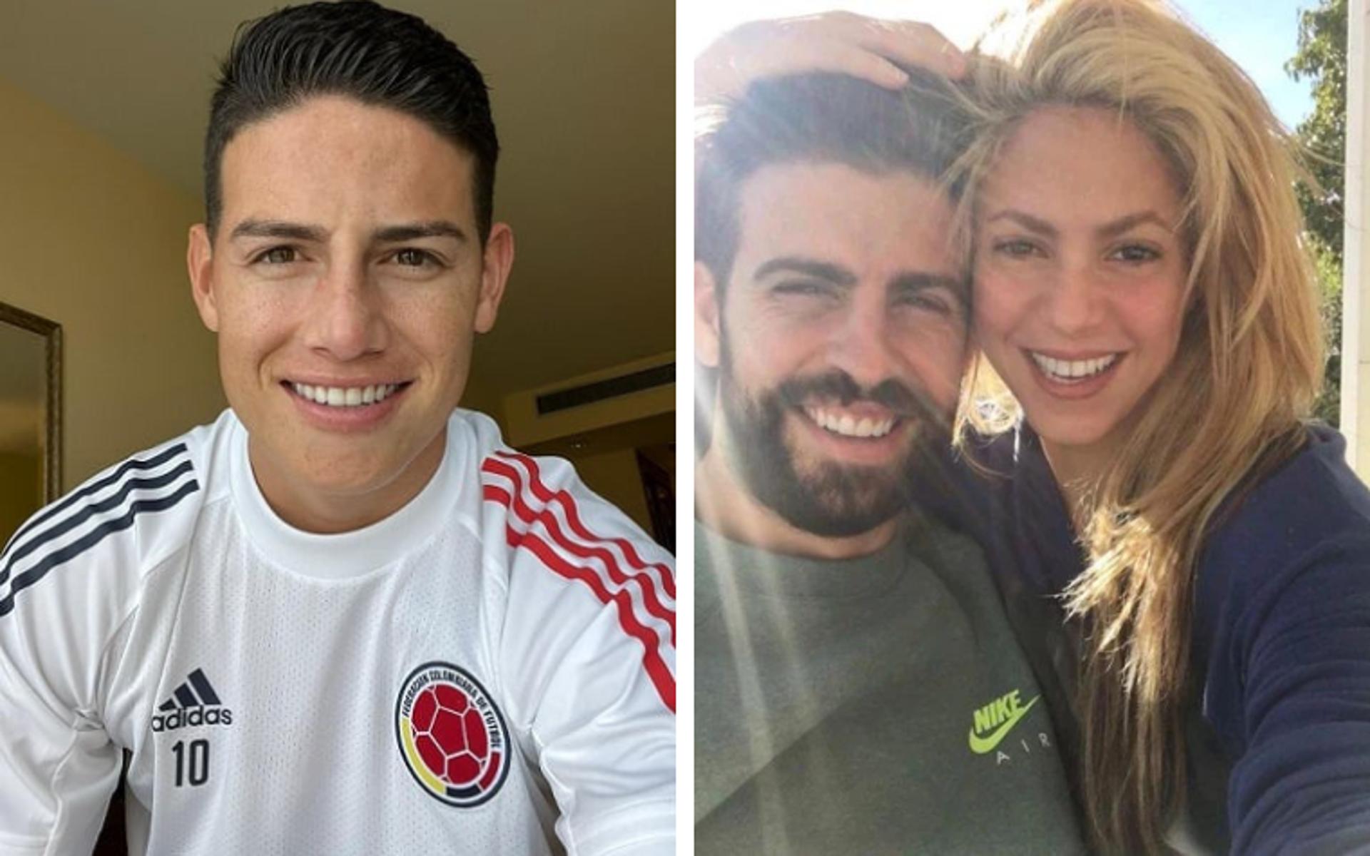 James Rodríguez, Piqué e Shakira