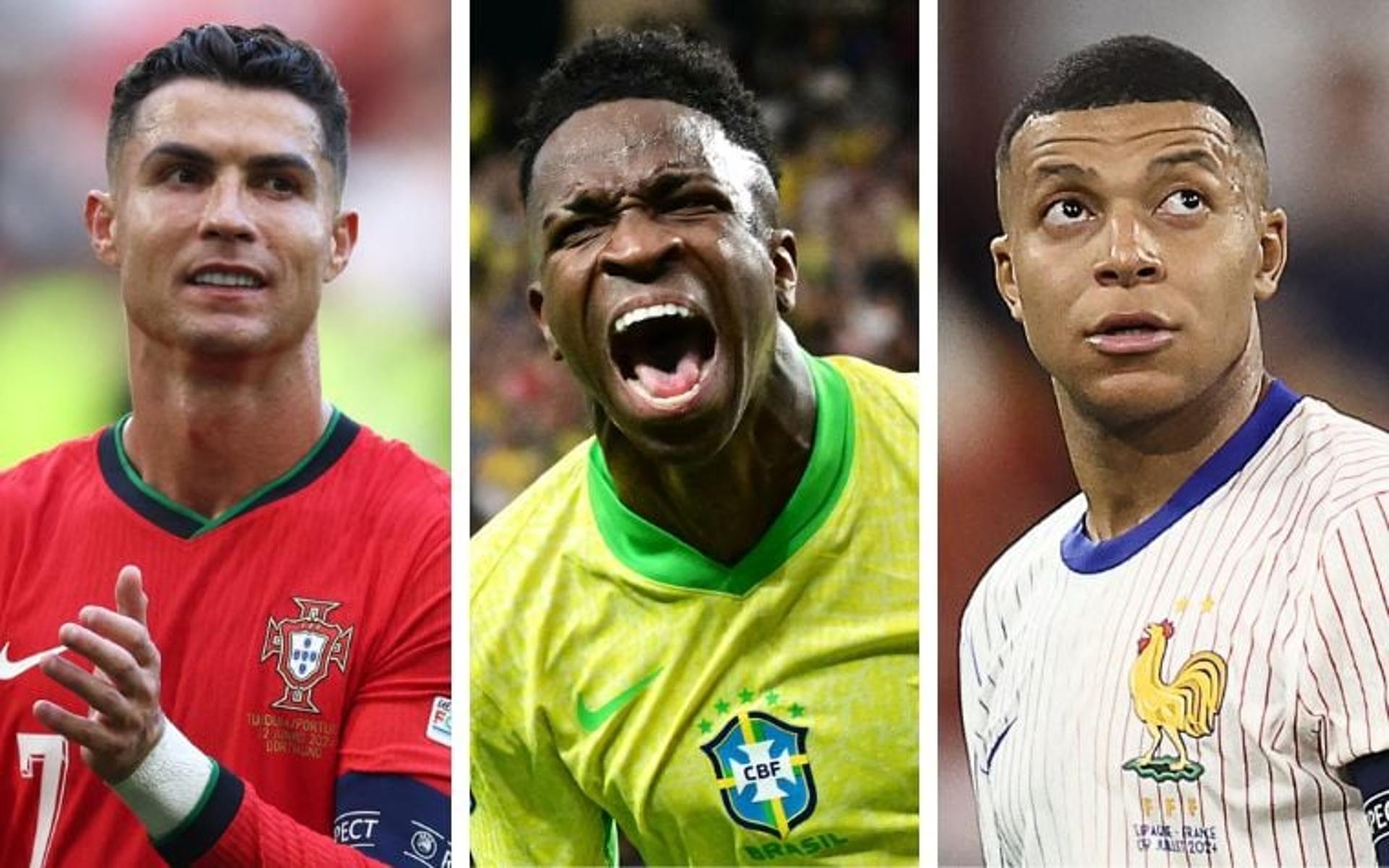 Cristiano Ronaldo, Vini Jr e Mbappé - Data Fifa