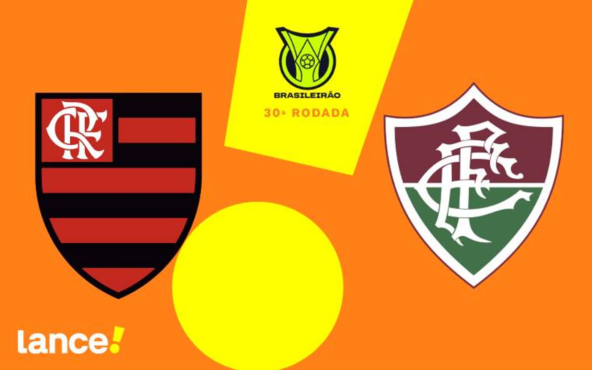 Flamengo e Fluminense se enfrentam pelo Brasileirão (Arte: Lance!)