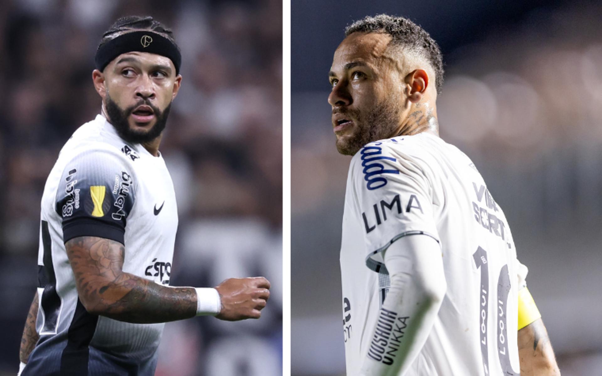 Memphis e Neymar disputam clássico paulista pela 9ª rodada do Paulistão 2025