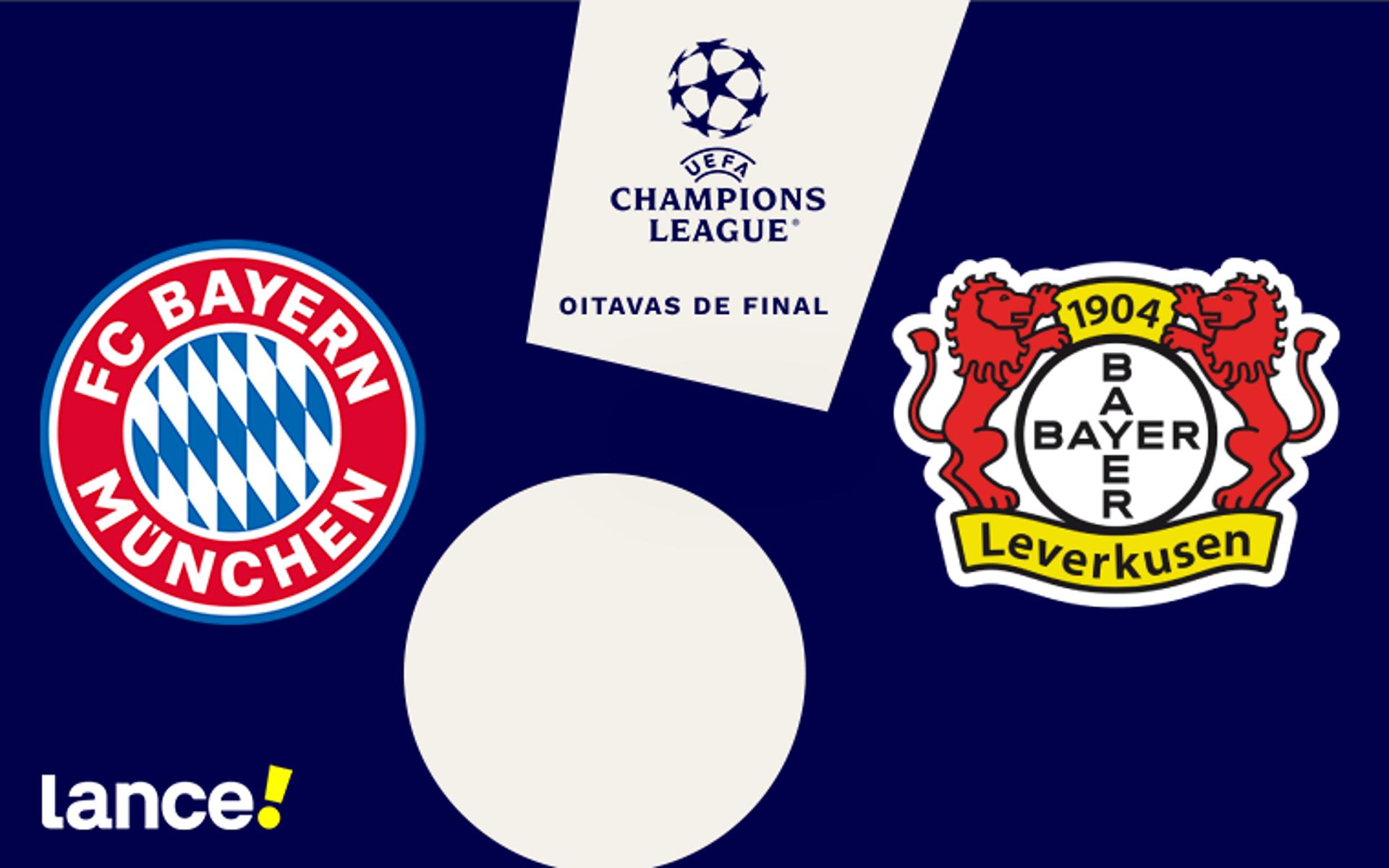 Bayern de Munique e Bayer Leverkusen se enfrentam na Champions League (Arte: Lance!)