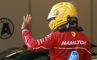 Lewis Hamilton após ser eliminado da classificação do Grande Prêmio do Azerbaijão de F1 (Foto: Anton Vaganov / POOL / AFP)
