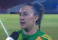 Maike, goleira do Atlético-MG, falou sobre as condições do gramado na partida contra o Bahia pela Copa do Brasil Feminina (Foto: Reprodução/Sportv)