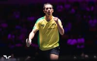 Hugo Calderano na vitória na estreia do WTT de Macau (Divulgação/WTT)