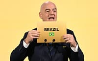 Gianni Infantino, presidente da Fifa, revela Brasil como sede da Copa do Mundo Feminina de 2027 (Foto: Manan Vatsyayana/AFP)