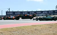 Batida entre Piastri e Norris no GP dos EUA de F1 (Foto: Jim Watson / AFP)