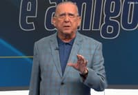 Galvão Bueno elogiou Rossi, goleiro do Flamengo (Foto: Reprodução Band)