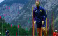 Cristiano Ronaldo em treino do Al-Nassr na Áustria (Foto: Reprodução/Al-Nassr)