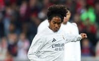 Endrick no jogo do Real Madrid contra o Lille pela Champions League