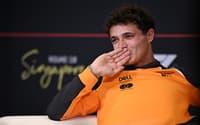 Lando Norris, da McLaren, em coletiva do GP de Singapura