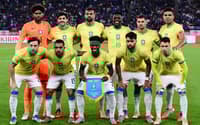 Seleção Brasileira perfilada antes de Japão x Brasil