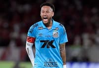 Neymar em ação em Flamengo x Santos (Foto: Dhavid Normando/CÃ³digo 19/Gazeta Press)