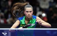 Bruna Takahashi no WTT Commander de Lima 2025 (Foto: World Table Tenis)