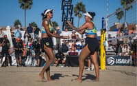 Duda e Ana Patrícia faturam o bronze no Elite 16 de Newport Beach (Foto: Volleyball World)