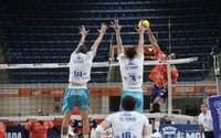 Recurso foi utilizado no jogo entre Monte Carmelo e São José, na Superliga Masculina (Foto: Léo Lenzi/Agência NTZ)