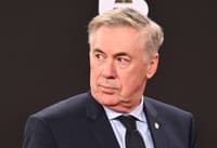 Ancelotti, treinador da Seleção Brasileira, no sorteio da Copa do Mundo (Foto: Roberto SCHMIDT / AFP)
