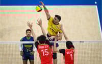 Seleção Brasileira venceu a China por 3 sets a 0 na estreia do Mundial de Vôlei masculino (Foto: Volleyball World)