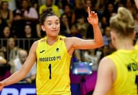 Gabi Guimarães, durante partida do Conegliano no Mundial de Clubes