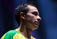 Hugo Calderano é eliminado por Kanak Jha no WTT Champions de Montpellier (Foto: Divulgação / WTT)