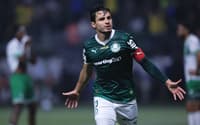 Raphael Veiga comemora gol do Palmeiras diante do Juventude (Foto: Ettore Chiereguini/AGIF)