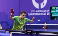 Hugo Calderano na Copa América de tênis de mesa 2026 (Foto: ITTF Americas)