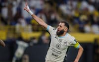 Benzema abriu o placar na vitória do Al-Ittihad sobre o Al-Nassr de Cristiano Ronaldo (Foto: Divulgação/Al-Ittihad)